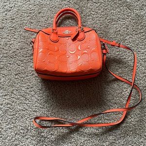 Orange Coach Crossbody Purse
